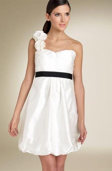 White One Shoulder One Piece Dress