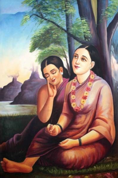 Decorative 2 Ladies Painting