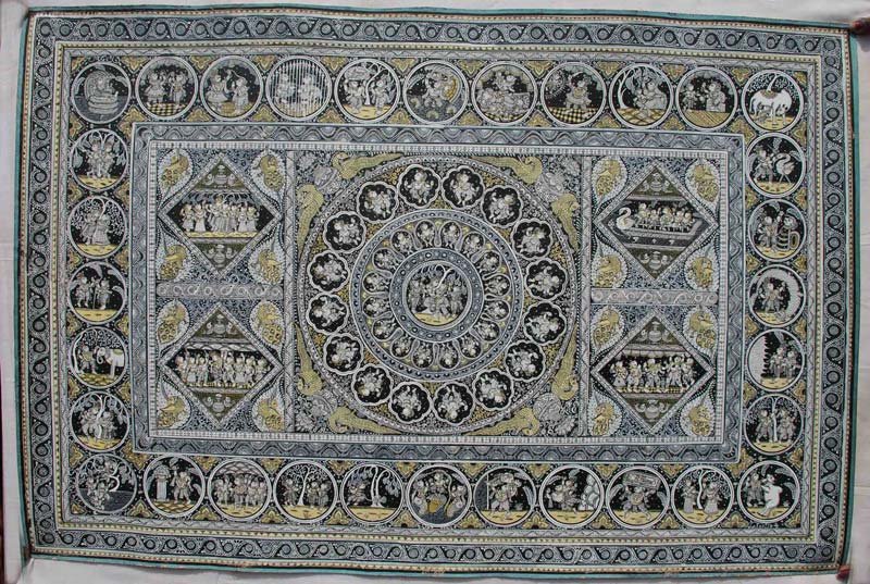 Krishna Life History Patachitra Painting