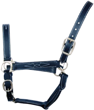 Leather & Diamond Pattern English Horse Halter