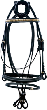 SNMB1 Metal Brow Raised Noseband English Horse Bridle
