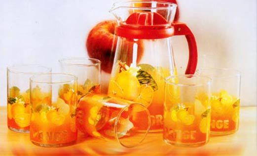 Borosil Glass Lemon Set