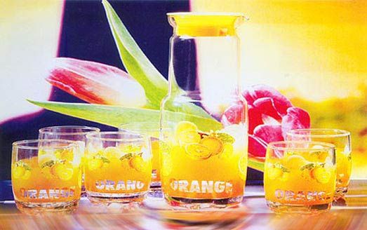 Cafe Al Orange Glass Lemon Set