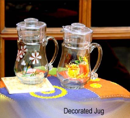Decorated Glass Water Jugs