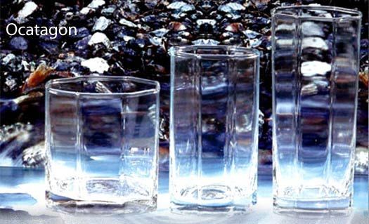 Octagon Glass Tumblers