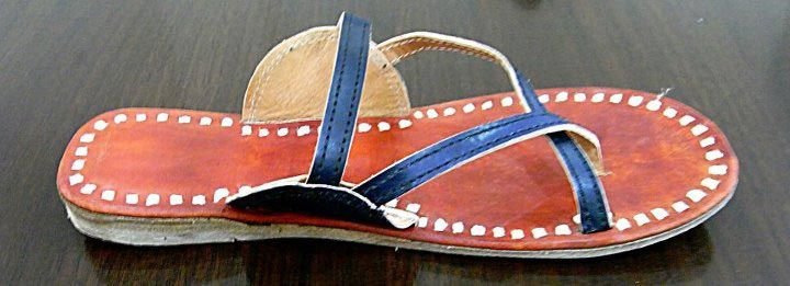Flap Leather Slippers