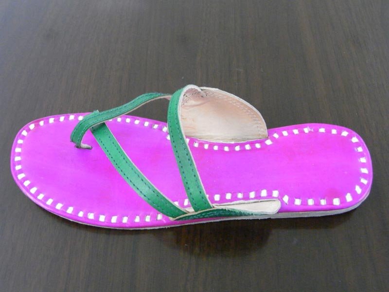 Flap Leather Slippers