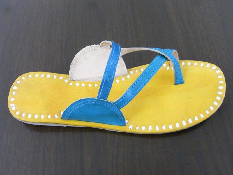 Flap Leather Slippers