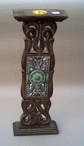 Wooden Pillar Candle Holder 02