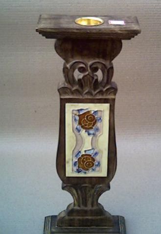 Wooden Pillar Candle Holder 03