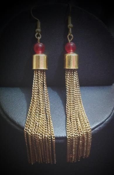 Chain Tassel Earrings 01
