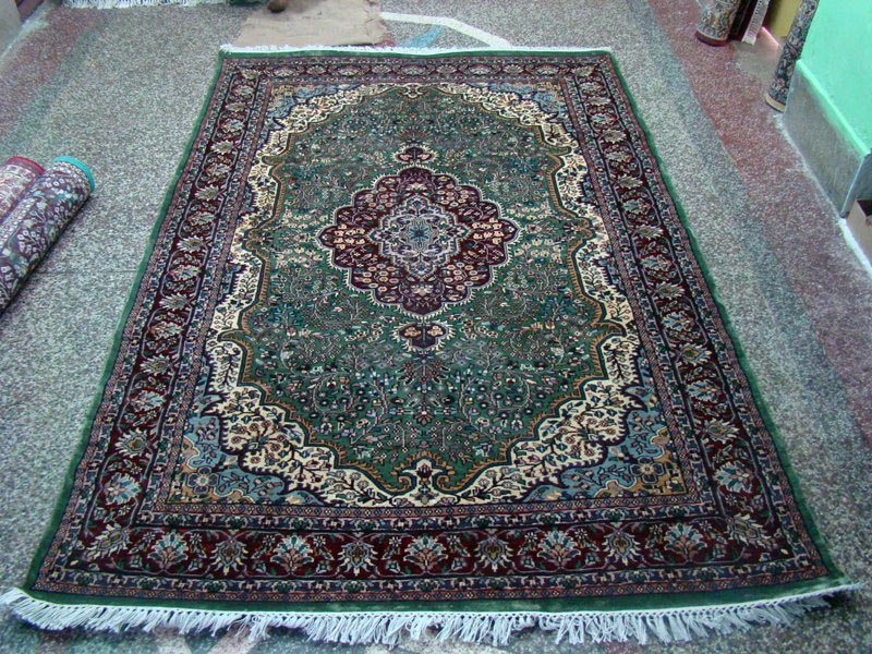 Handmade Art Silk Staple Carpets