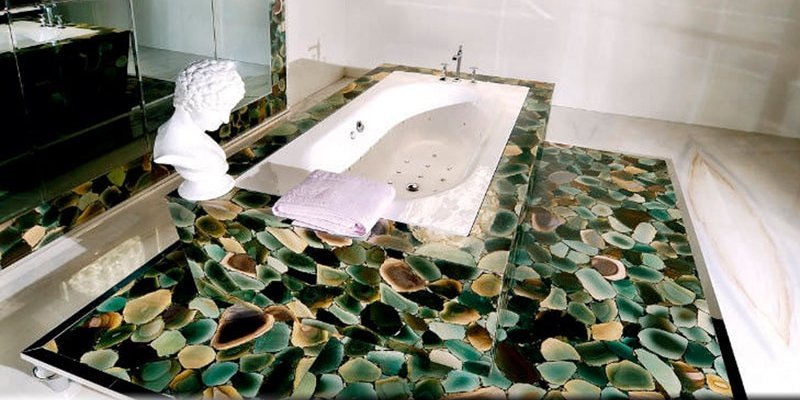 Green Jasper Semi Precious Slab 01