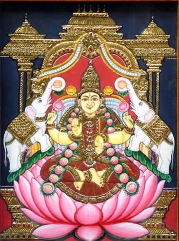 Tanjore Paintings of Gajalakshmi