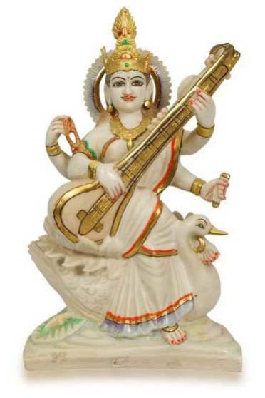 Cultural Marble Saraswati Statue 01