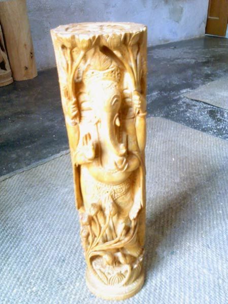 Wooden Ganesh Statue