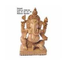 Wooden Ganesh Statue