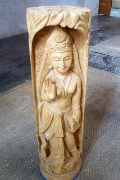 Wooden Goddess Statue
