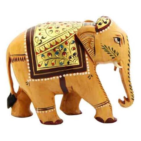 Wooden Elephant Statue 02