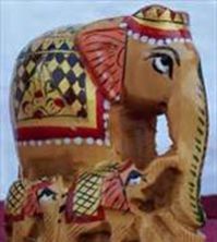 Wooden Elephant Statue 04
