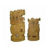 Wooden Elephant Statue 05