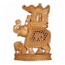 Wooden Elephant Statue 06
