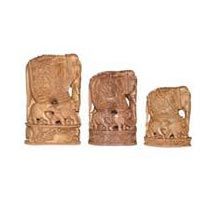 Wooden Elephant Statue 07