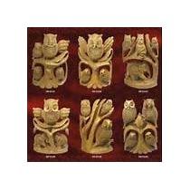 Wooden Owl Statue 01