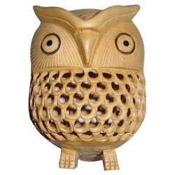 Wooden Owl Statue 05