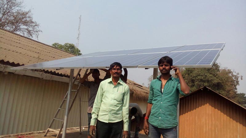 Neral Station Central railway 2 Kva solar Power pack with Panel