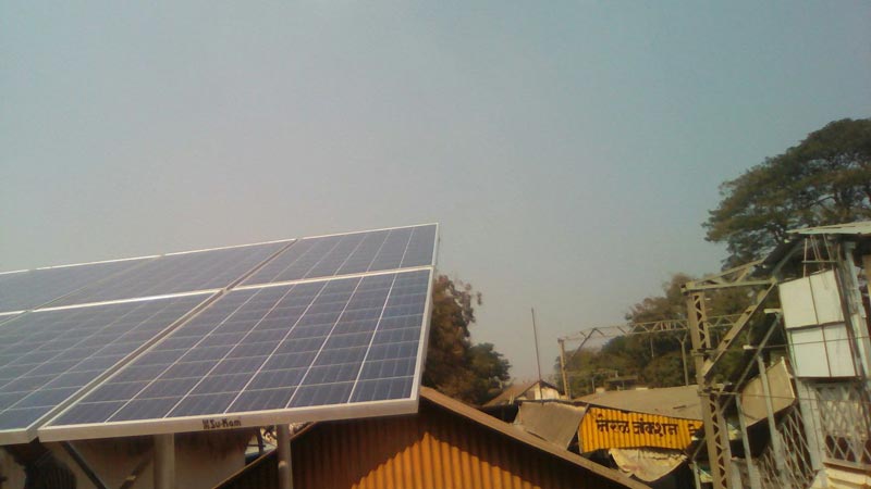 Neral Station Central railway 2 Kva solar Power pack with Station Name