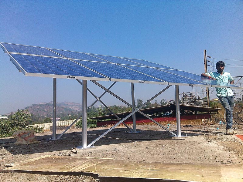 Lonawala Station  Central Railway 2 Kva solar Power pack