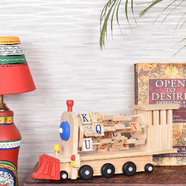 Kalaplanet Wooden Alphabet Engine Toy