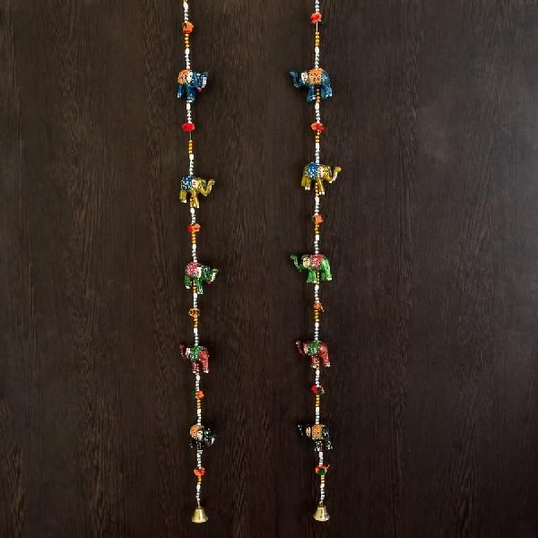 Kalaaplanet Handcrafted Rajasthani Door Hanging Elephants