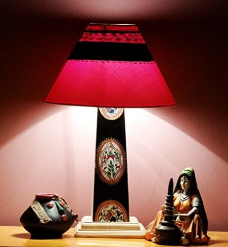 Kalaplanet Warli Handpainted Wooden Lamp