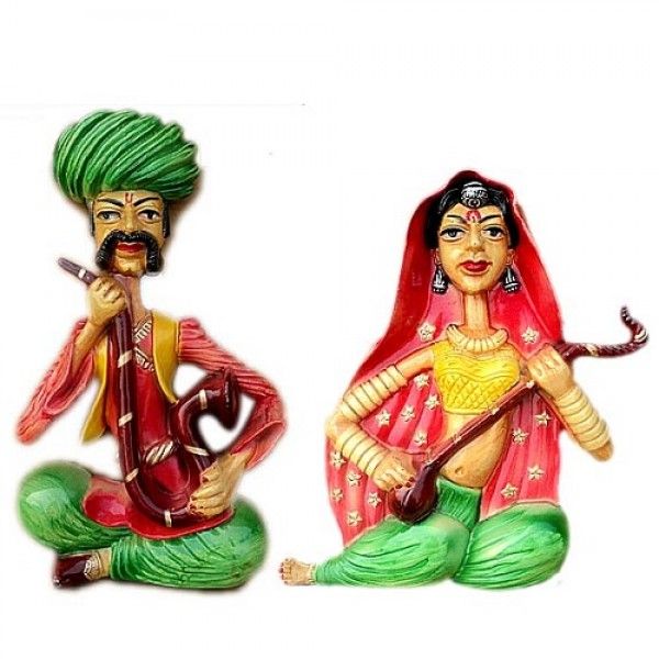 Plastic Mehfil Wall Hanging - Set of 2