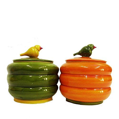 Kalaaplanet Small Wooden Bird carved box - Set of 2