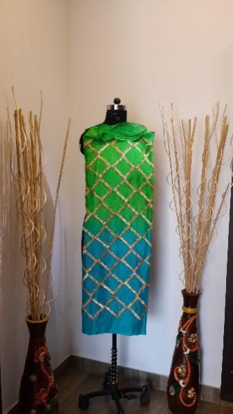 Shaded Silk With Gota Work