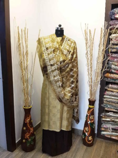 Silk With Gota Work