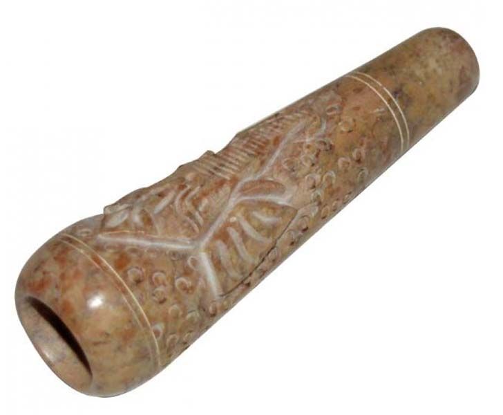 Ganesha Design Stone Chillum-4 Inch