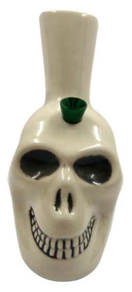 White Skull Ceramic Bong