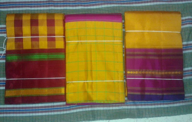 Thread Work Border Silk Saree 03