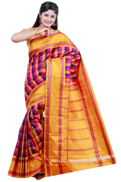 Thread Work Border Silk Saree 05