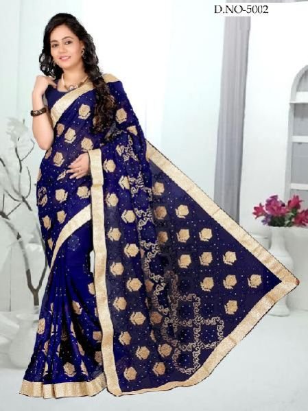 Hand Printed Saree (5002)