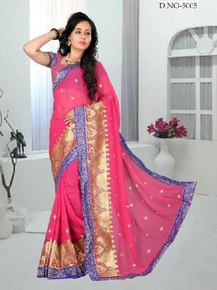 Hand Printed Saree (5005)