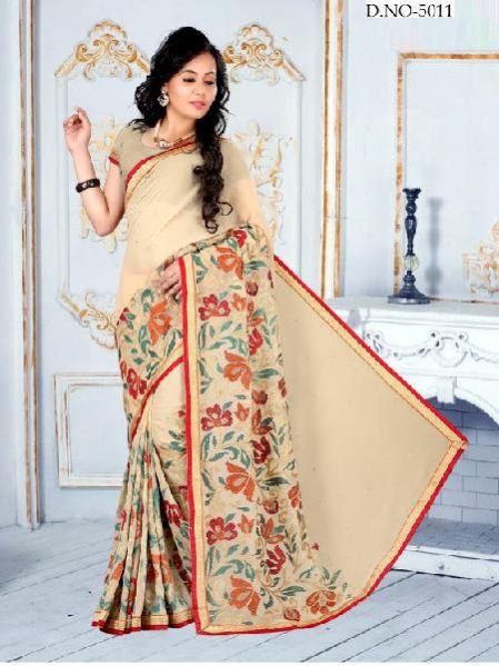 Hand Printed Saree (5011)