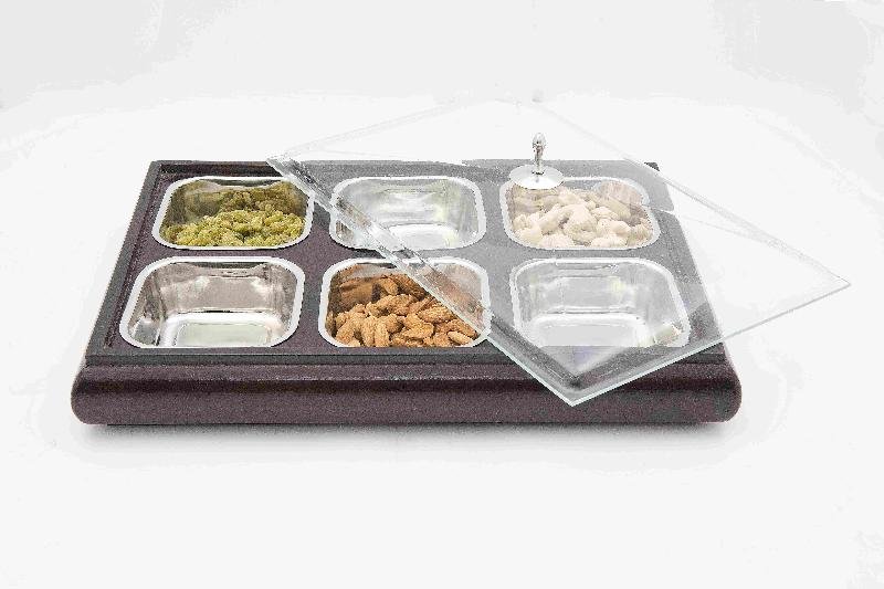 7pc Emerald Antique Serving Bowl & Tray Set 01