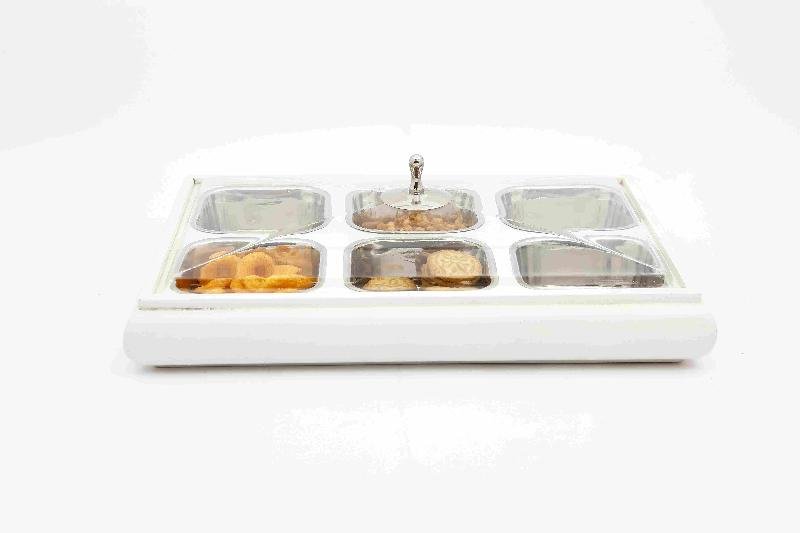 7pc Emerald Modern Serving Bowl & Tray Set 01