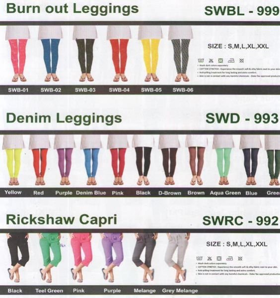 Burn out leggins and Denim leggins