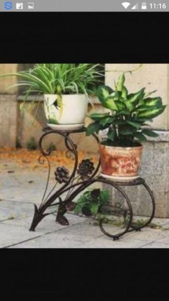 WA0044 Wrought Iron Planter Stand